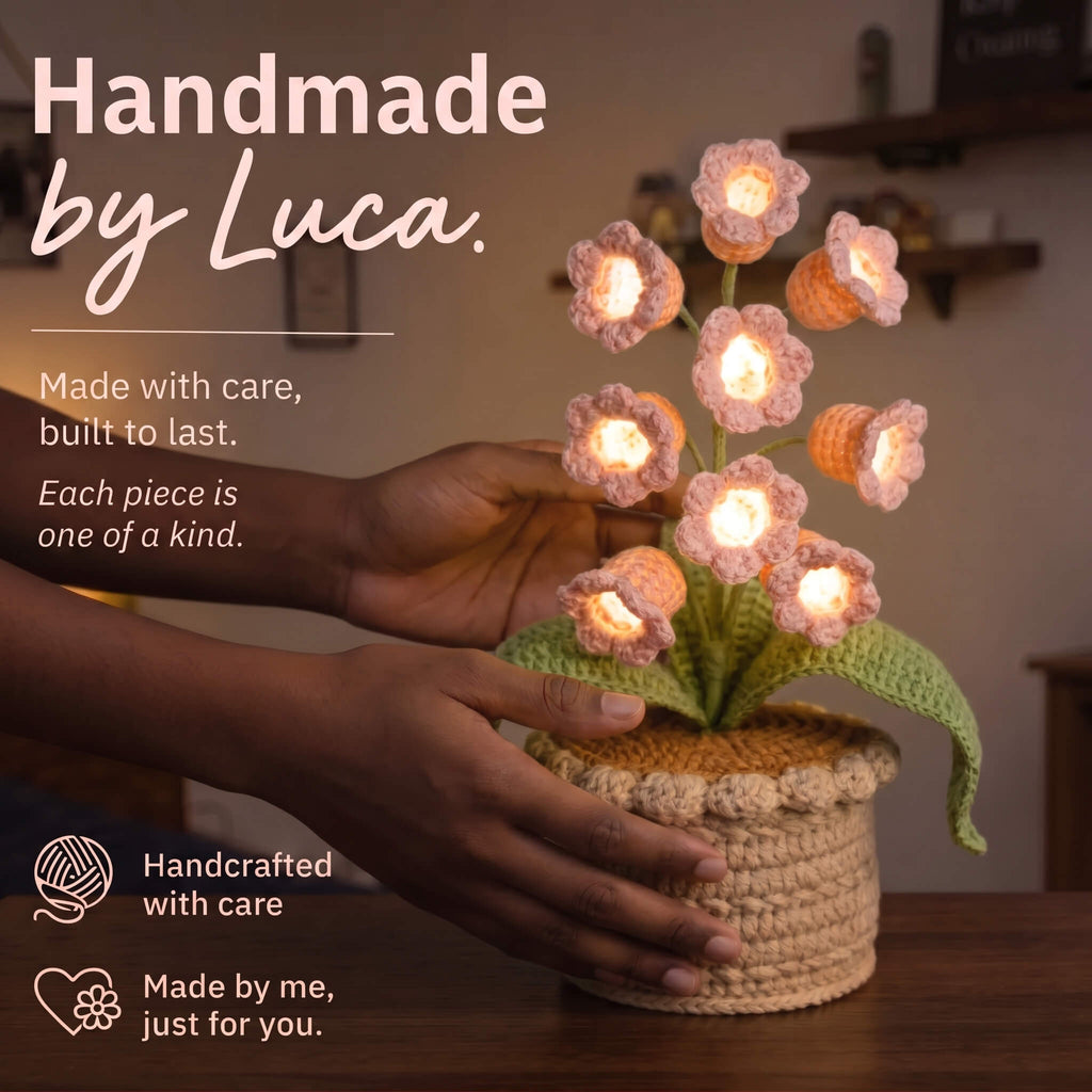 Handmade Crochet Potted Flowers