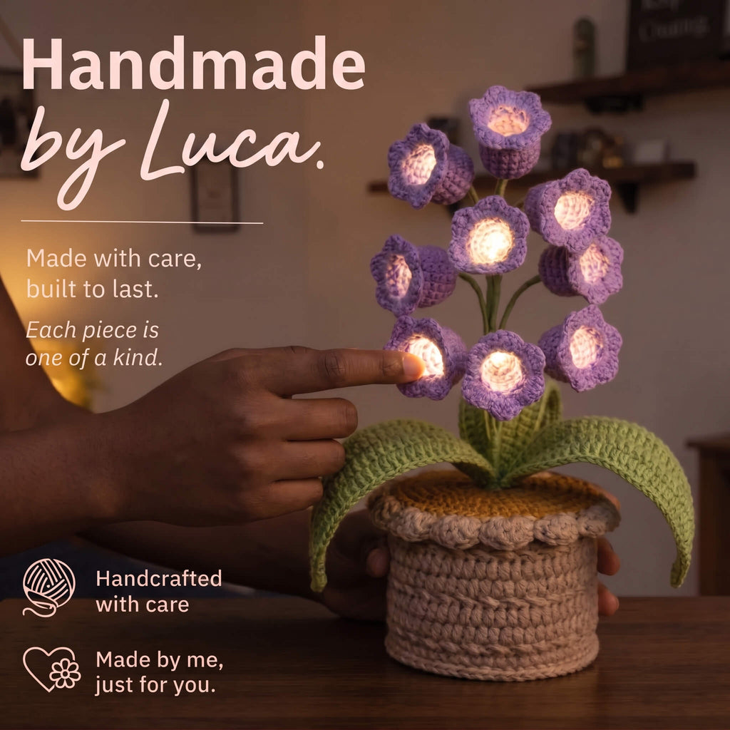 Handmade Crochet Potted Flowers